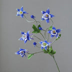 Clématite artificielle de 88 cm, bouquet de 9 fleurs en tissu soyeux, décoration d'intérieur style campagne