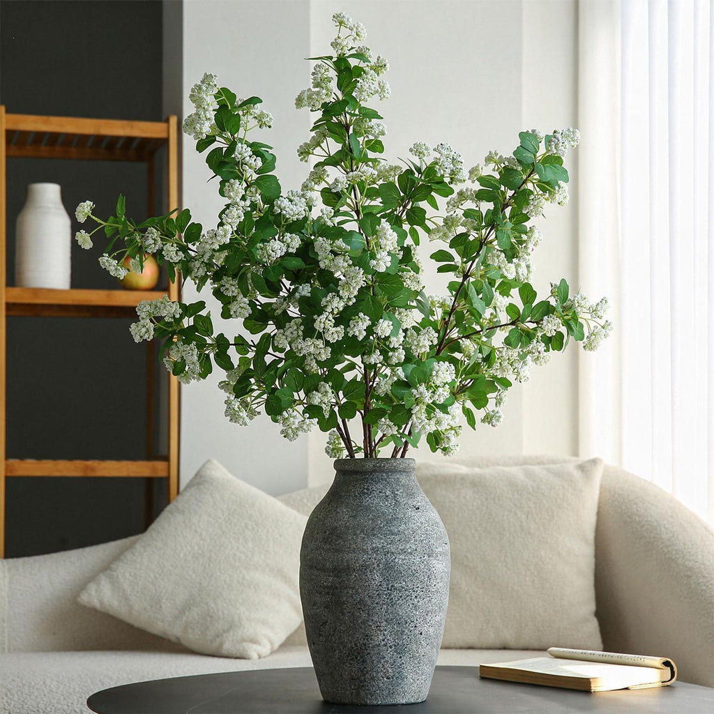 Branche de baies de perles artificielles, 80 cm, tissu polyester, décoration intérieure