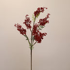 Branche artificielle de Nandina avec baies, décoration florale rustique, 80 cm, 7 grappes de fruits