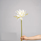 Fleur artificielle unique de Reine de la Nuit, tige simple de 60 cm, en tissu de soie polyester, idéale pour mariages et décoration intérieure