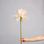 Fleur artificielle unique de Reine de la Nuit, tige simple de 60 cm, en tissu de soie polyester, idéale pour mariages et décoration intérieure