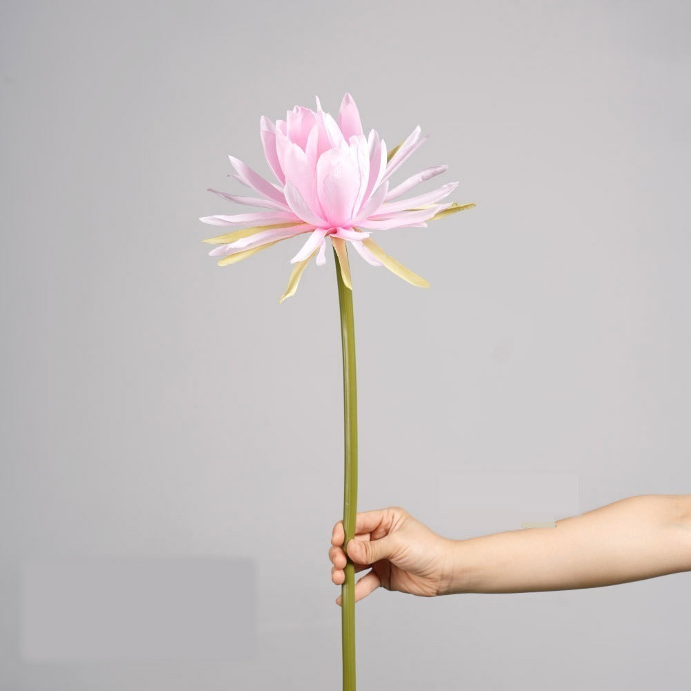 Fleur artificielle unique de Reine de la Nuit, tige simple de 60 cm, en tissu de soie polyester, idéale pour mariages et décoration intérieure