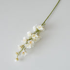 Fleur artificielle en tissu soyeux, 41 cm, tige unique avec muguet, delphinium et jacinthe, décoration intérieure et extérieure