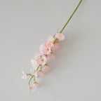 Fleur artificielle en tissu soyeux, 41 cm, tige unique avec muguet, delphinium et jacinthe, décoration intérieure et extérieure
