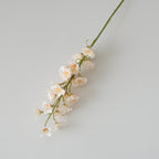 Fleur artificielle en tissu soyeux, 41 cm, tige unique avec muguet, delphinium et jacinthe, décoration intérieure et extérieure