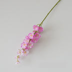 Fleur artificielle en tissu soyeux, 41 cm, tige unique avec muguet, delphinium et jacinthe, décoration intérieure et extérieure