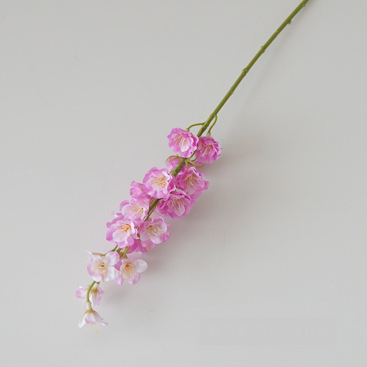 Fleur artificielle en tissu soyeux, 41 cm, tige unique avec muguet, delphinium et jacinthe, décoration intérieure et extérieure