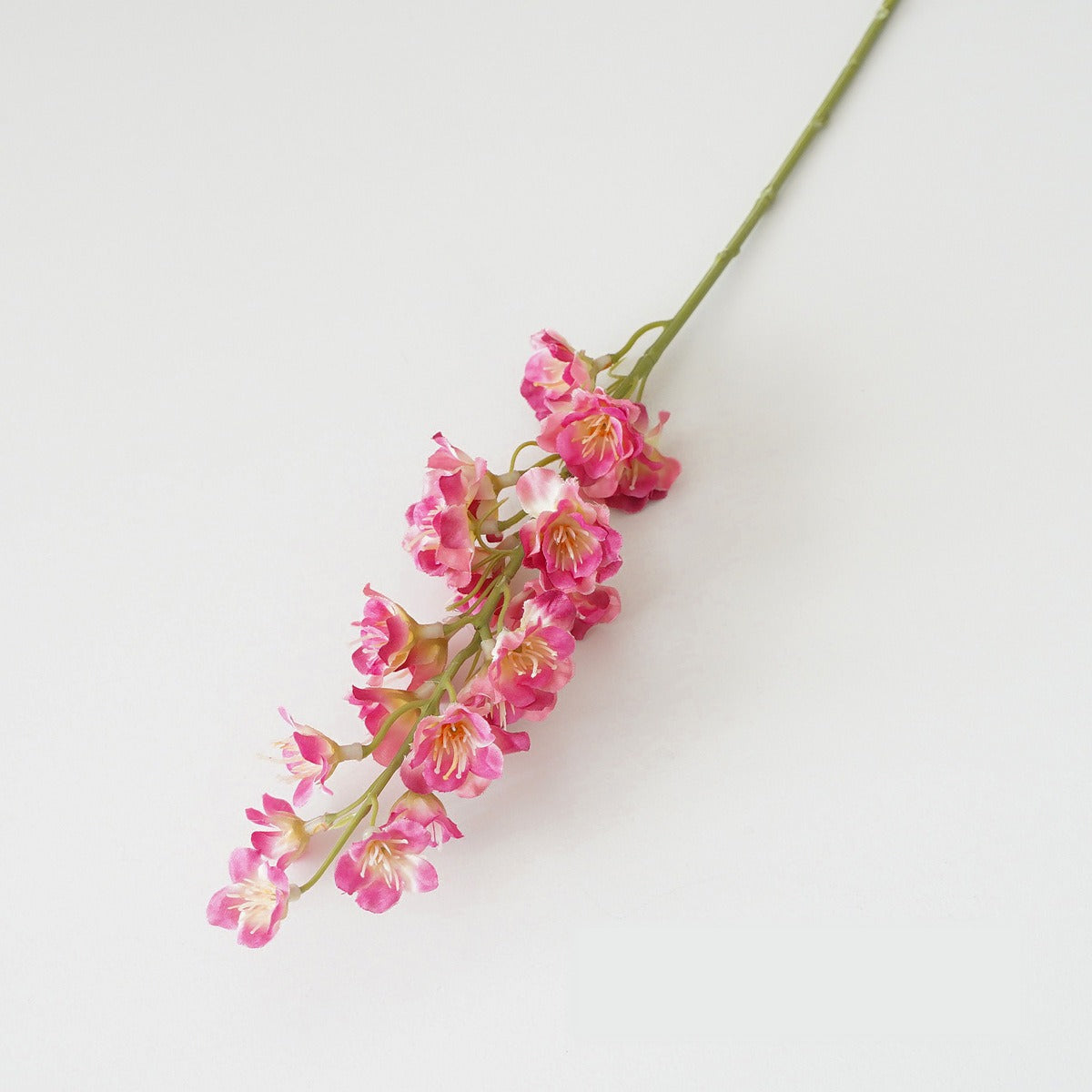 Fleur artificielle en tissu soyeux, 41 cm, tige unique avec muguet, delphinium et jacinthe, décoration intérieure et extérieure