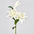 Lys double Phoenix artificiel, 80 cm avec 3 fleurs, décoration intérieure et mariage, style rétro et moderne
