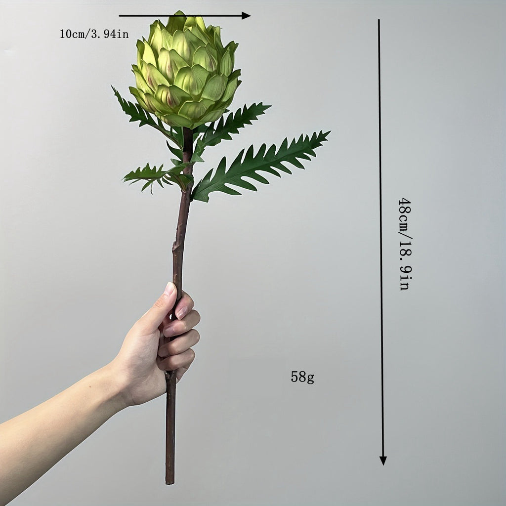 Plante artificielle ananas, tige unique 40 cm, décoration intérieure style provençal