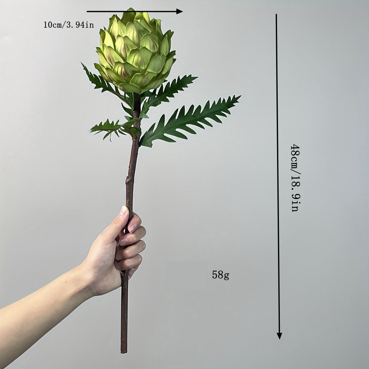 Plante artificielle ananas, tige unique 40 cm, décoration intérieure style provençal