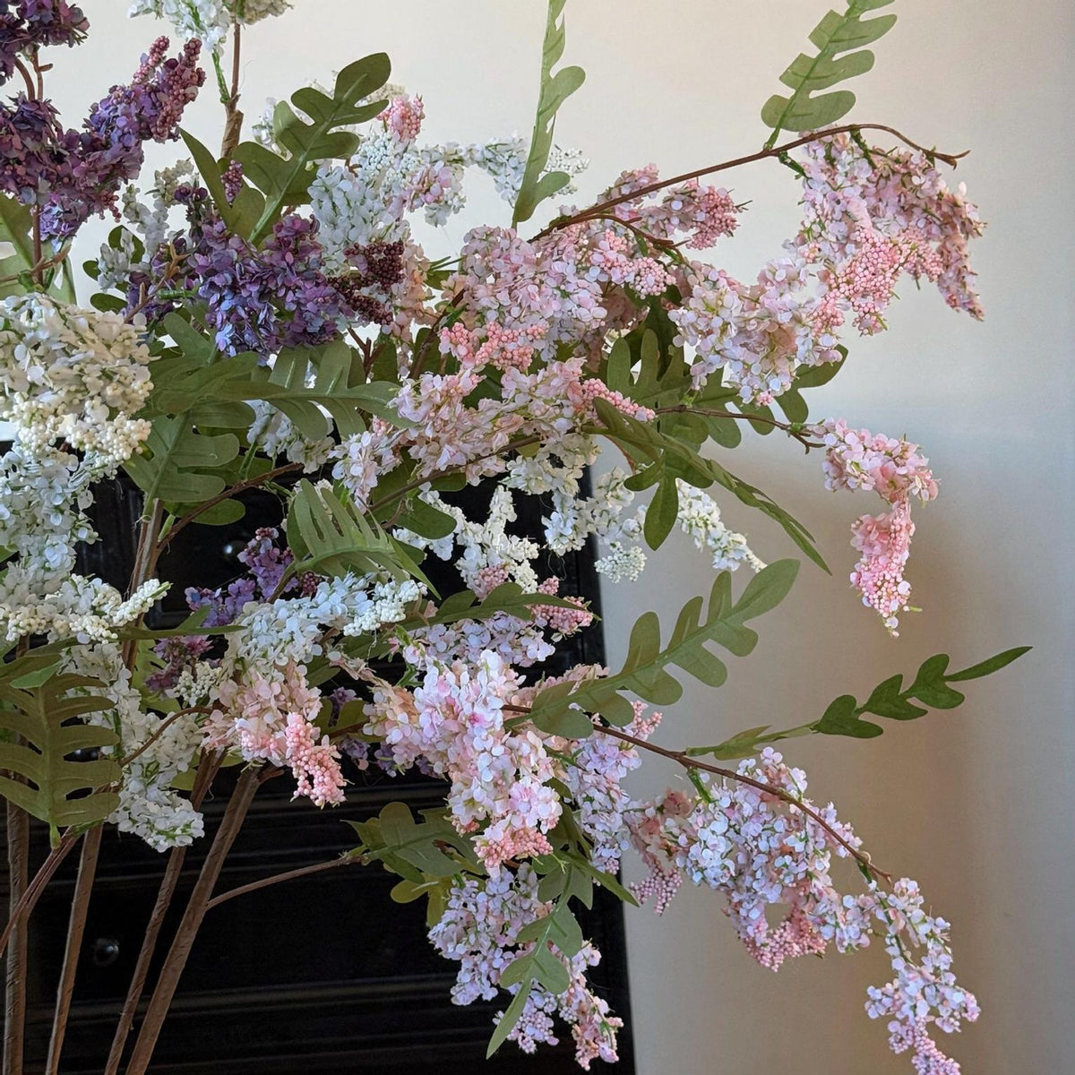Branche artificielle de fleurs de sophora, tige unique 130 cm, décoration intérieure élégante, mariage et maison