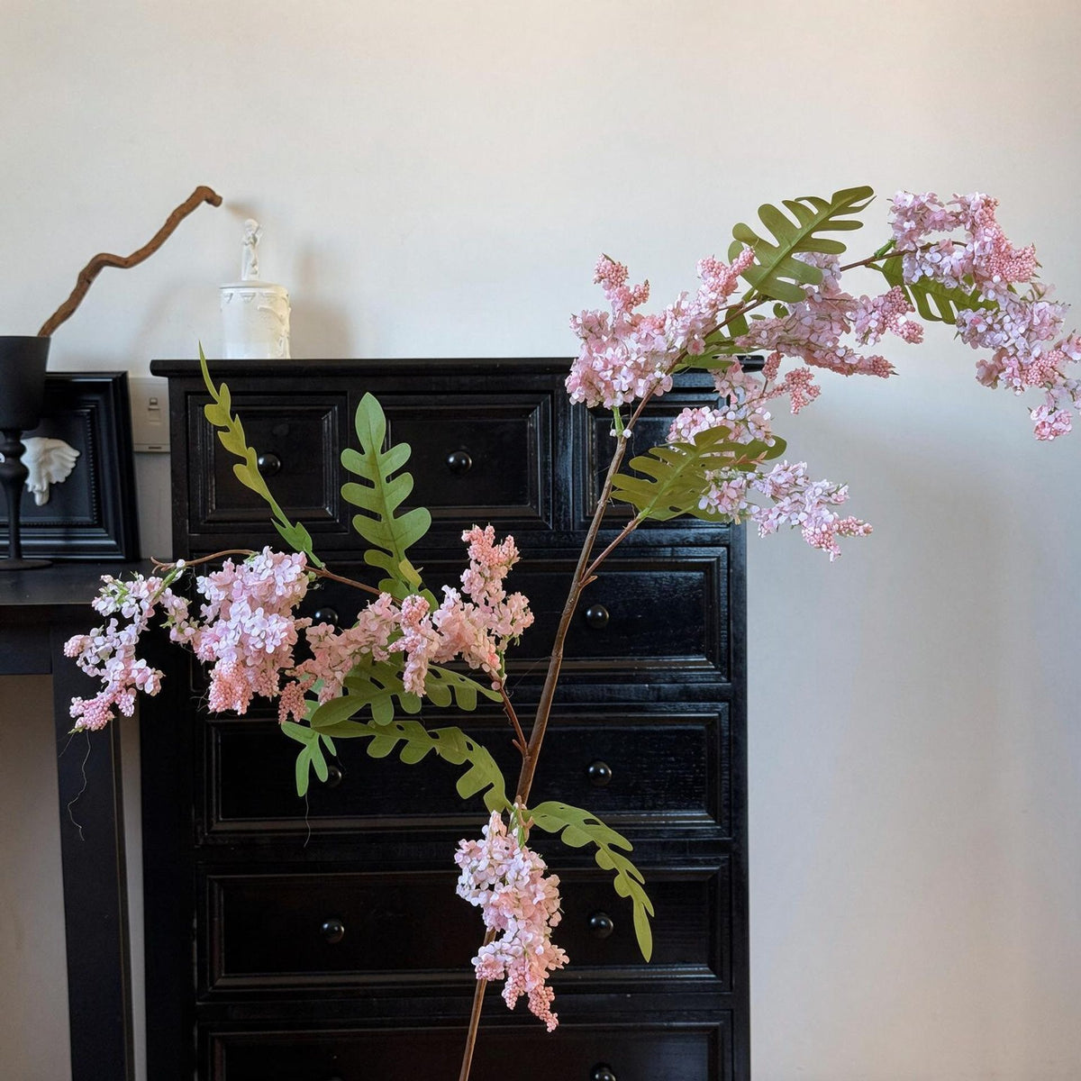 Branche artificielle de fleurs de sophora, tige unique 130 cm, décoration intérieure élégante, mariage et maison