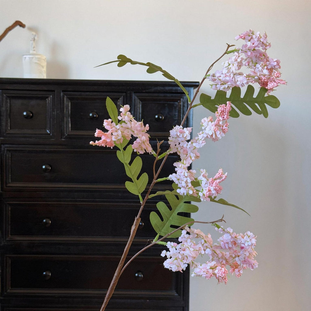 Branche artificielle de fleurs de sophora, tige unique 130 cm, décoration intérieure élégante, mariage et maison