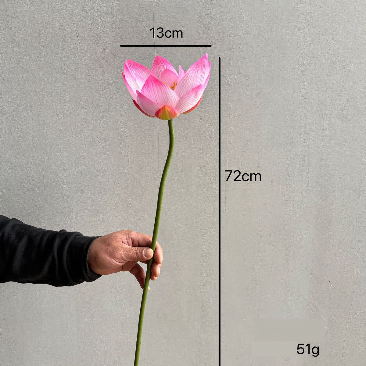 Fleur artificielle Lotus, tige unique, 80 cm, tissu de soie, pour décoration intérieure et extérieure
