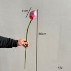 Fleur artificielle Lotus, tige unique, 80 cm, tissu de soie, pour décoration intérieure et extérieure