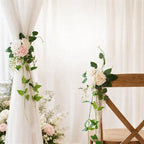 Fleur artificielle pour mariage, brin unique avec roses et eucalyptus, décoration de chaise ou rideau, 30 cm