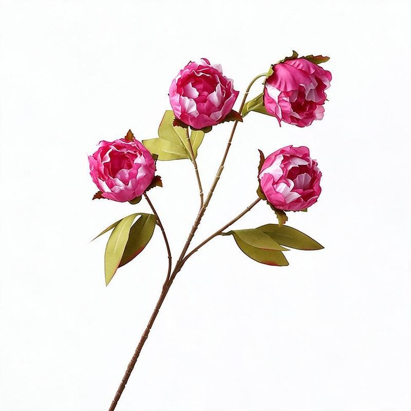 Bouquet de pivoines artificielles en soie, 4 fleurs, 73 cm, décoration élégante pour mariage, intérieur et extérieur