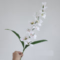 Fleur artificielle Glaïeul, tige unique avec 12 fleurs, 86 cm, tissu soyeux, pour mariages et décoration intérieure
