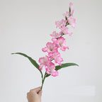 Fleur artificielle Glaïeul, tige unique avec 12 fleurs, 86 cm, tissu soyeux, pour mariages et décoration intérieure