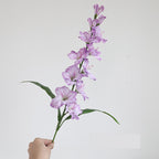 Fleur artificielle Glaïeul, tige unique avec 12 fleurs, 86 cm, tissu soyeux, pour mariages et décoration intérieure