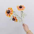 Bouquet artificiel chrysanthème 3 têtes, haut. 59 cm, décor élégant salon mariage extérieur