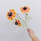 Bouquet artificiel chrysanthème 3 têtes, haut. 59 cm, décor élégant salon mariage extérieur