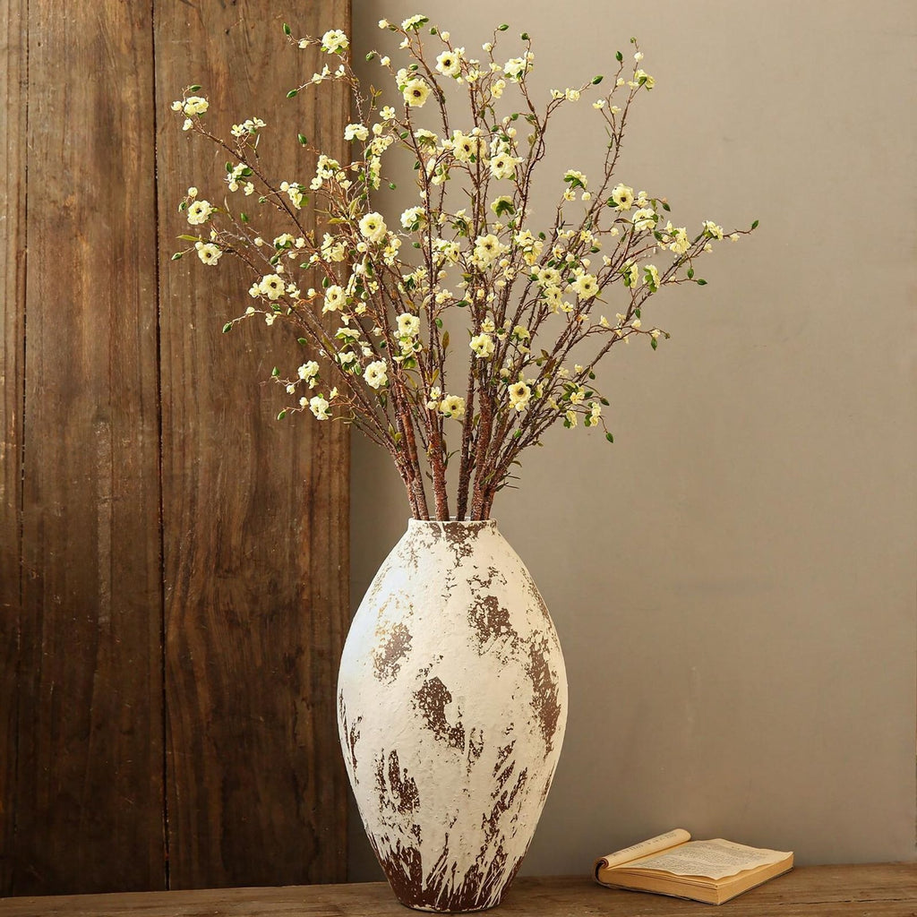 Fleur artificielle en polyester soyeux, tige unique avec 8 fleurs de bougainvillée, 91 cm, décoration intérieure