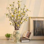 Fleur artificielle en polyester soyeux, tige unique avec 8 fleurs de bougainvillée, 91 cm, décoration intérieure