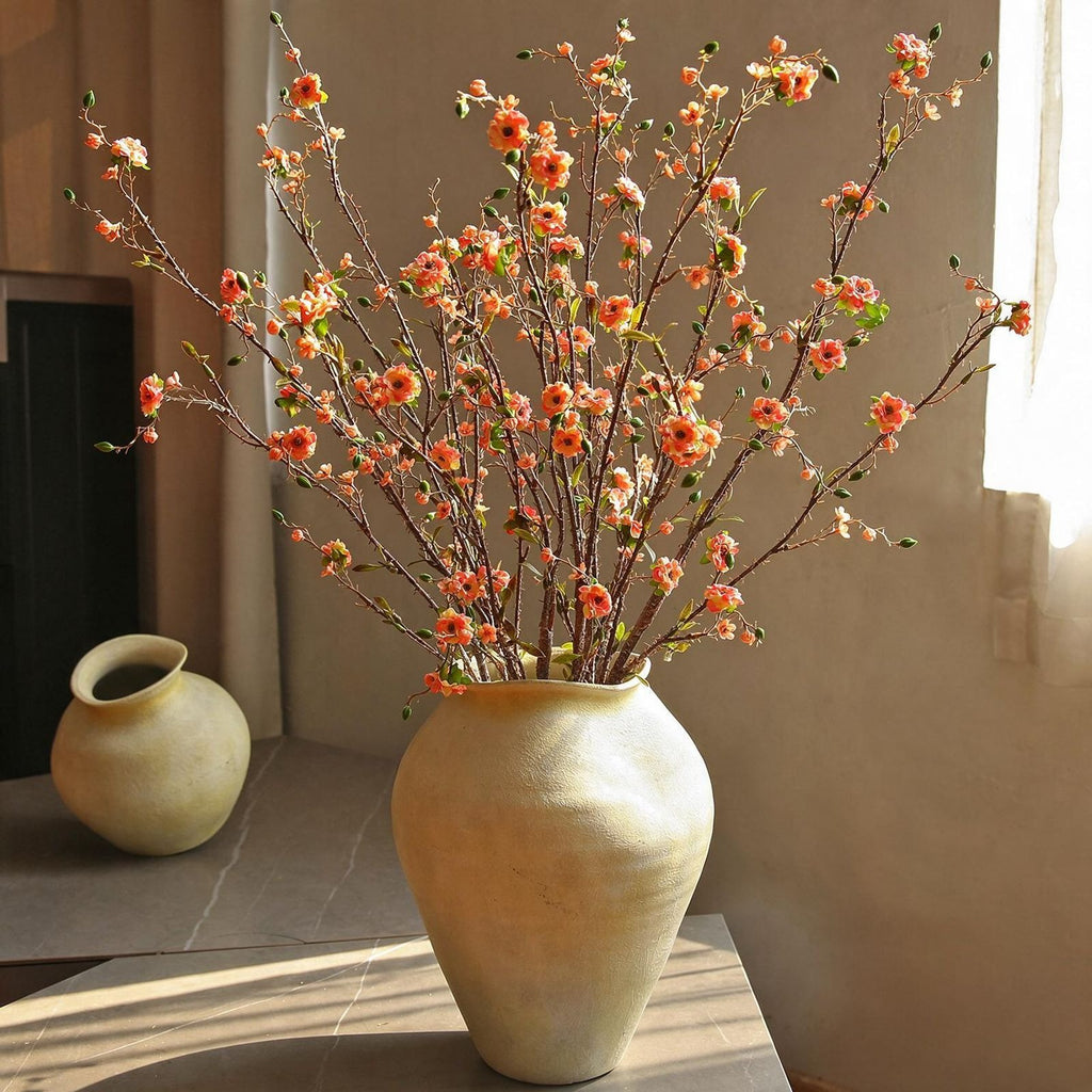 Fleur artificielle en polyester soyeux, tige unique avec 8 fleurs de bougainvillée, 91 cm, décoration intérieure