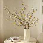 Fleur artificielle en polyester soyeux, tige unique avec 8 fleurs de bougainvillée, 91 cm, décoration intérieure