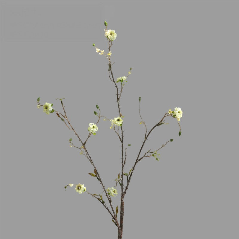 Fleur artificielle en polyester soyeux, tige unique avec 8 fleurs de bougainvillée, 91 cm, décoration intérieure