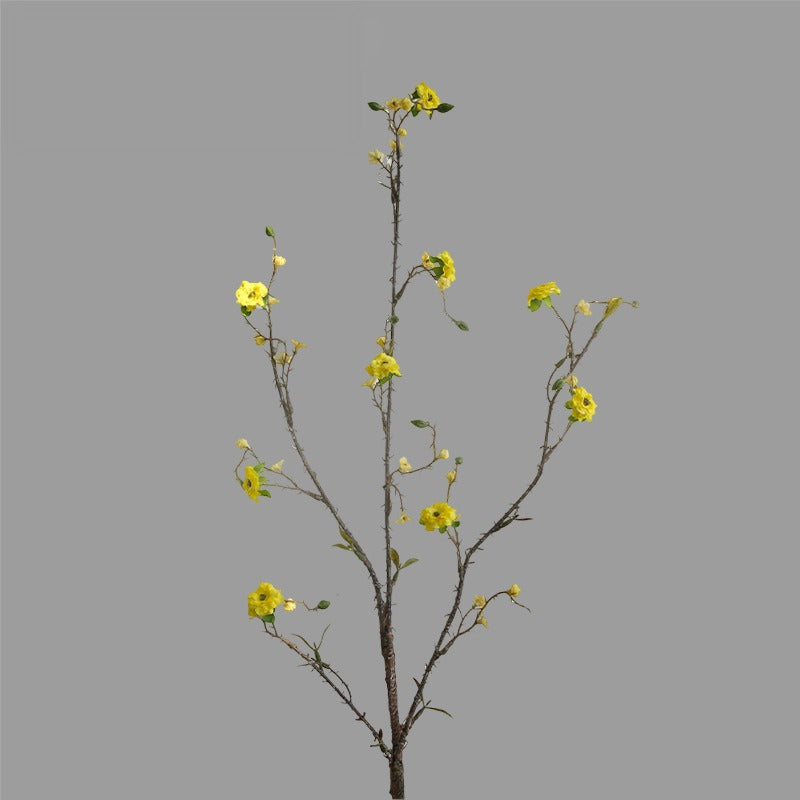 Fleur artificielle en polyester soyeux, tige unique avec 8 fleurs de bougainvillée, 91 cm, décoration intérieure