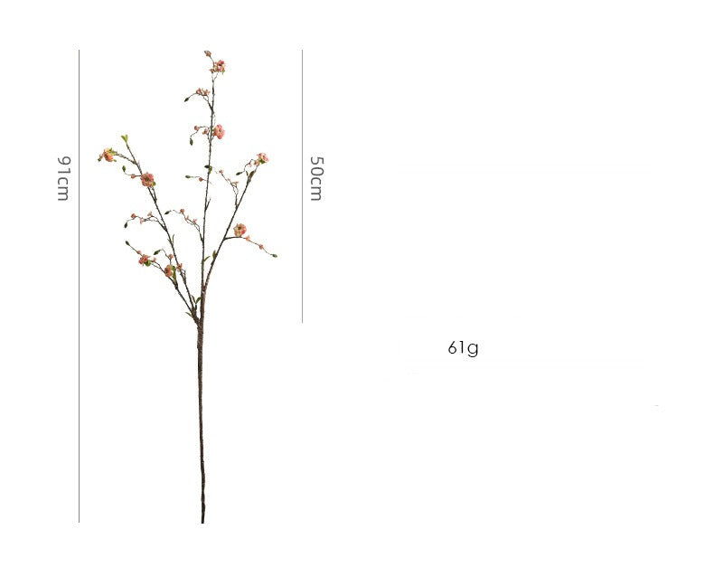 Fleur artificielle en polyester soyeux, tige unique avec 8 fleurs de bougainvillée, 91 cm, décoration intérieure
