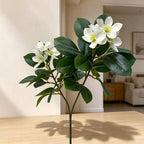 Fleurs artificielles de camélia, prunier, azalée et pêcher, bouquet de 62 cm, décoration intérieure
