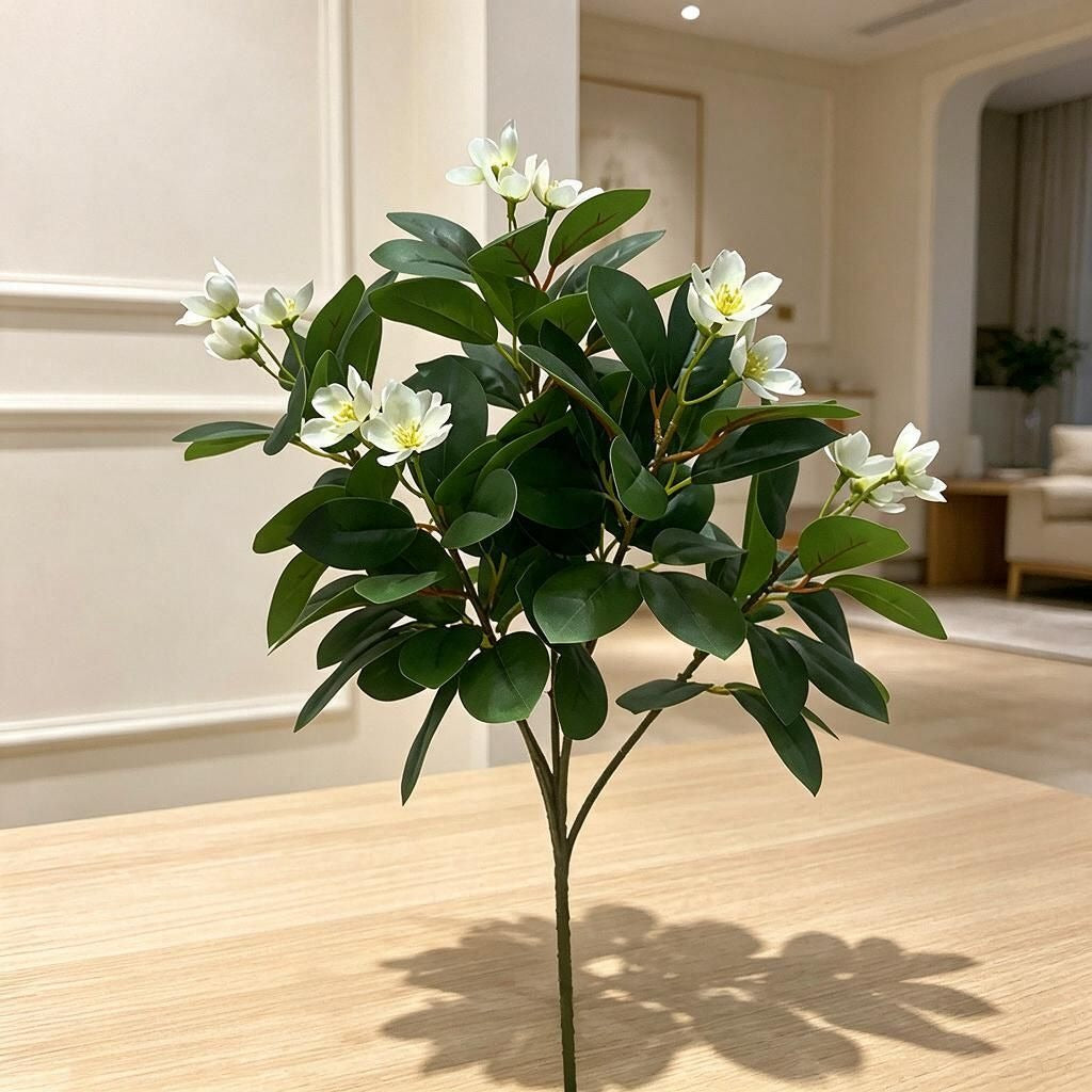 Fleurs artificielles de camélia, prunier, azalée et pêcher, bouquet de 62 cm, décoration intérieure