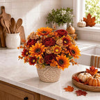 Bouquet de tournesols artificiels, 6 fleurs, 32 cm, décoration intérieure, mariage, ins moderne