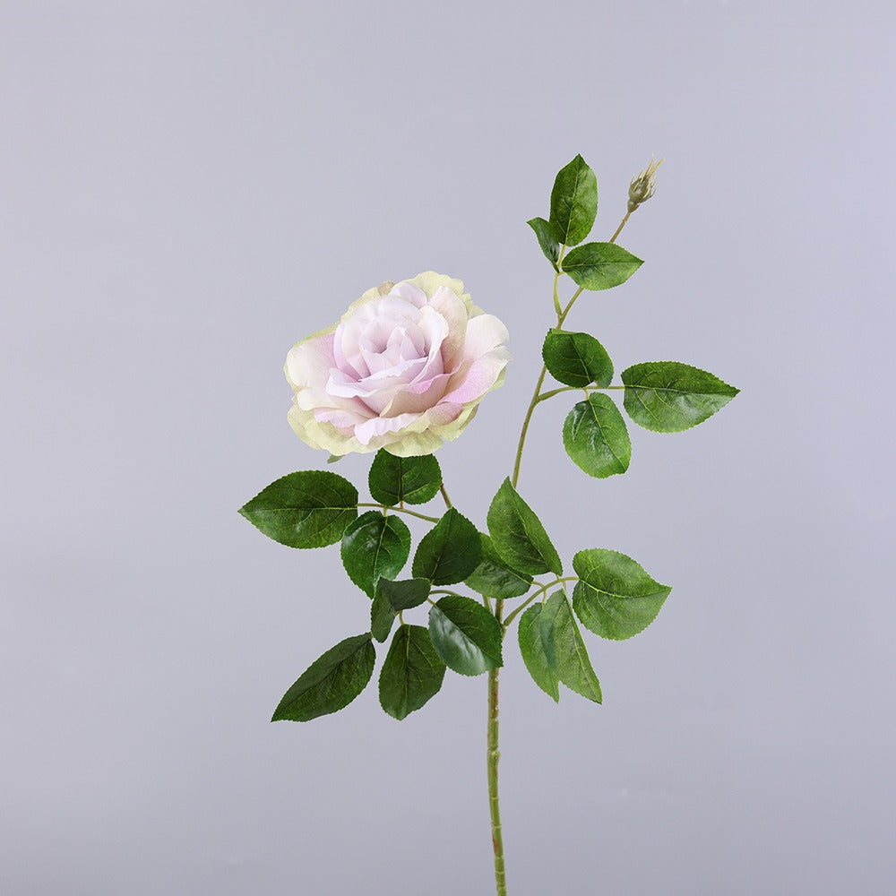Rose artificielle en tissu soyeux, tige unique, 65 cm, décoration intérieure et extérieure