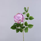 Rose artificielle en tissu soyeux, tige unique, 65 cm, décoration intérieure et extérieure