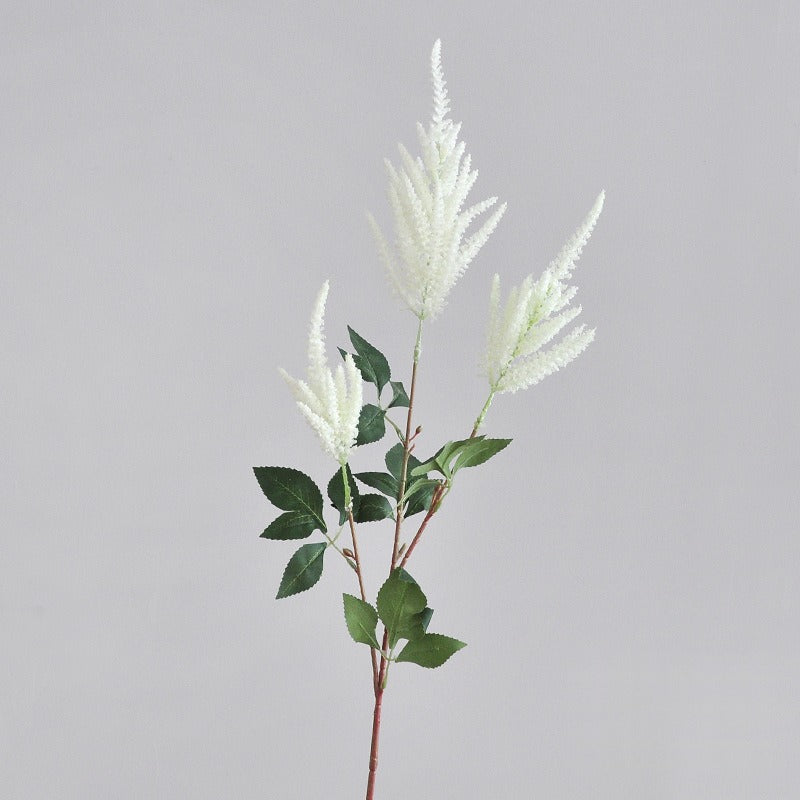Fleur artificielle Astilbe, tige unique avec 3 fleurs, 103 cm, décoration intérieure élégante