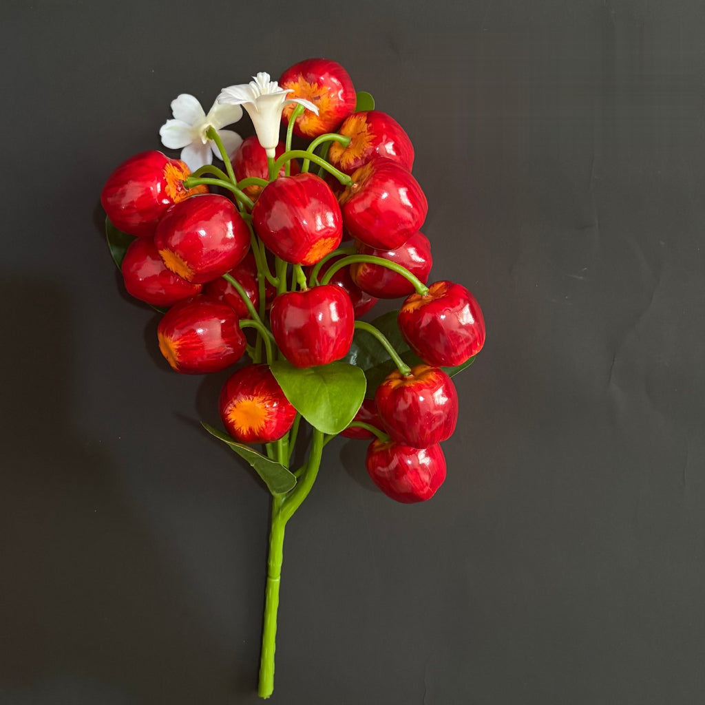Bouquet de fraises artificielles 19 fruits, 28 cm, décoration intérieurs mariages cadeaux