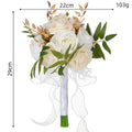 Bouquet de roses artificielles, 7 fleurs, 29 cm, idéal pour mariages et décoration intérieure