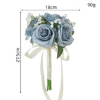 Bouquet de roses et gypsophile artificiel, 27,5 cm, idéal pour les mariages