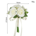 Bouquet de roses et gypsophile artificiel, 27,5 cm, idéal pour les mariages