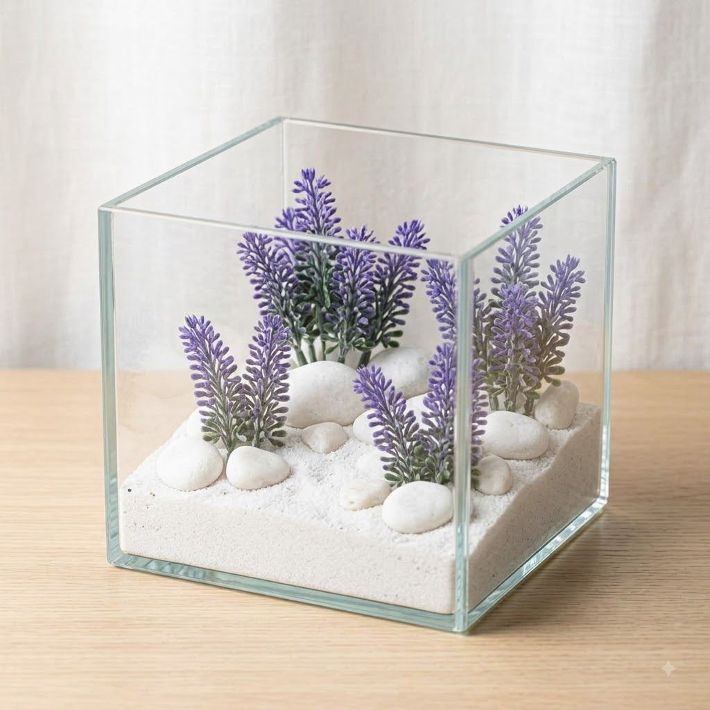 50 tiges de lavande artificielle blanche poudrée, 10 cm, décoration polyvalente pour mariage, maison et extérieur