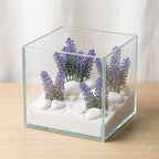50 tiges de lavande artificielle blanche poudrée, 10 cm, décoration polyvalente pour mariage, maison et extérieur