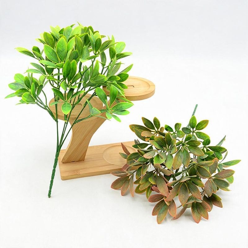 Bouquet de feuilles de Pachira en plastique, 33 cm, décoration intérieure et extérieure