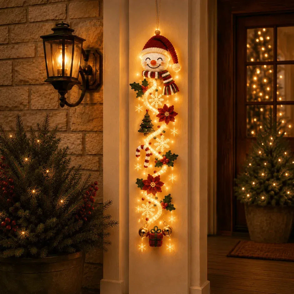 Décor de Porte Lumineux pour Noël, 120 cm, Guirlande LED