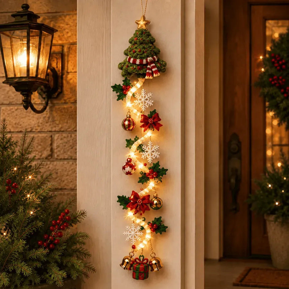 Décor de Porte Lumineux pour Noël, 120 cm, Guirlande LED