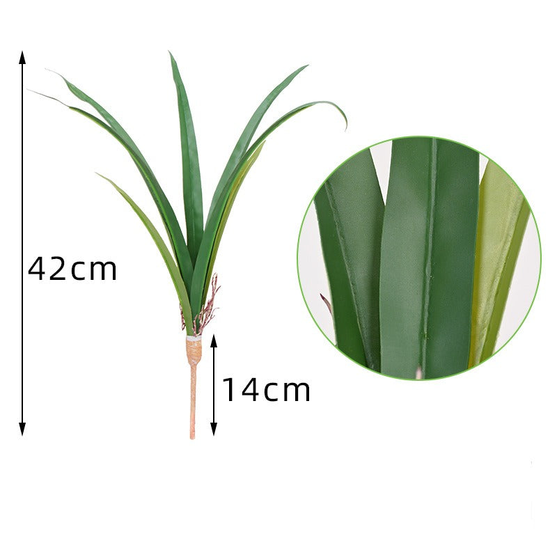Bouquet de feuilles d'orchidée Cymbidium artificiel de 42 cm, décoration florale pour mariage et intérieur